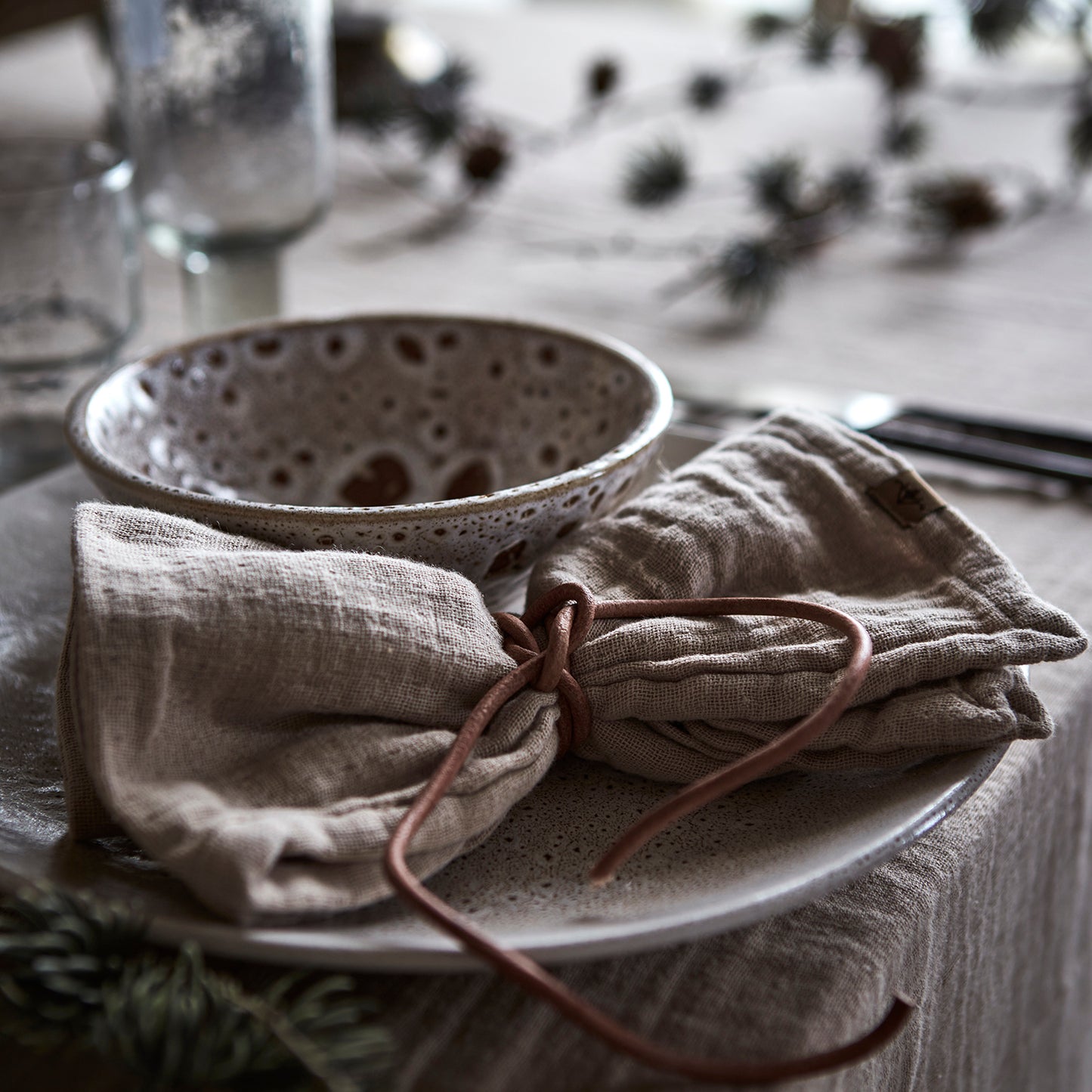 ANNABELLE Skål set om 2, Beige