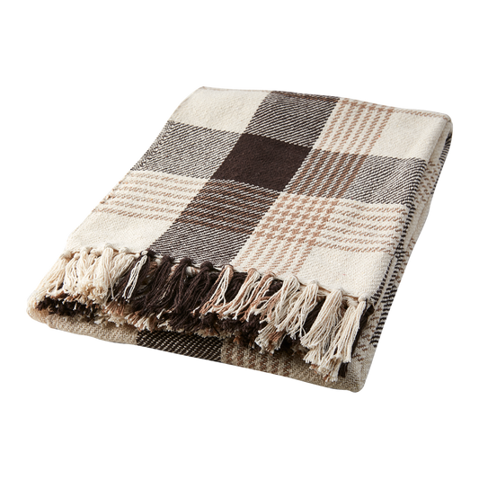 ANNA Filt, Brun/beige/elfenben