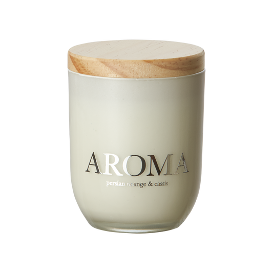 AROMA Doftljus S Persian orange & cassis, Brun/vit
