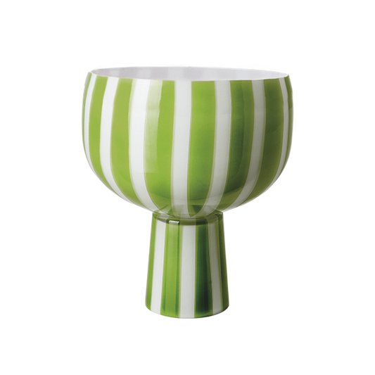 CIRCUS Skål på fot, Grön/vit