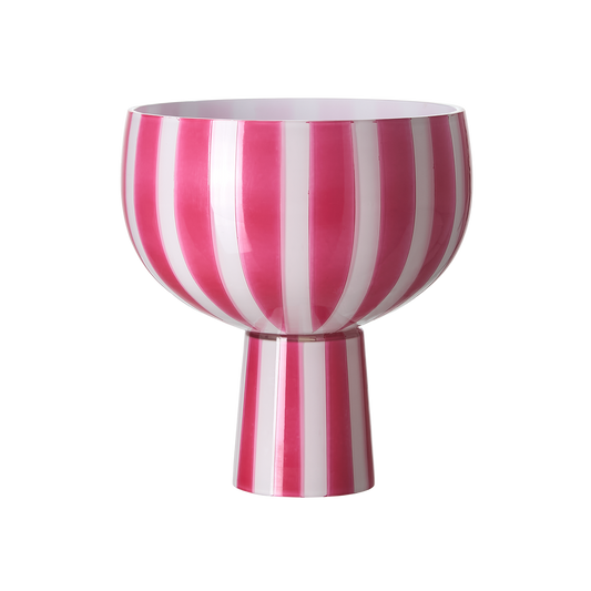 CIRCUS Skål på fot, Rosa/vit