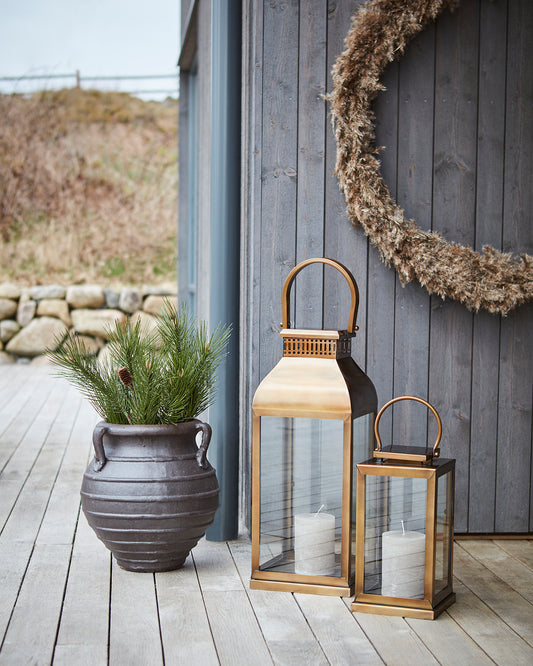 CLINTON Lykta L, Mässingsfärgad