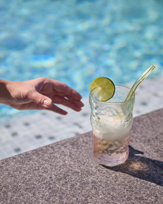 COCKTAIL Glas, Grön/rosa 4-Pack