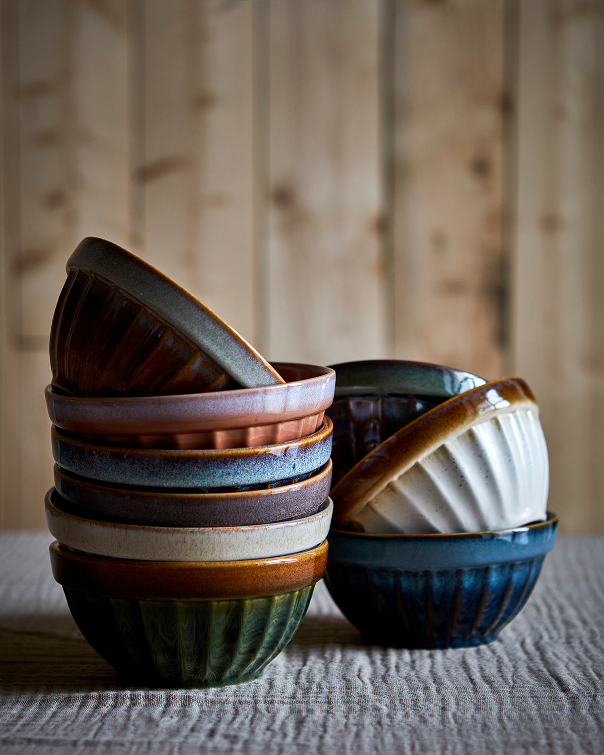 COSTA Skål M, Blå/flerfärgad 4 Pack Ø16 cm