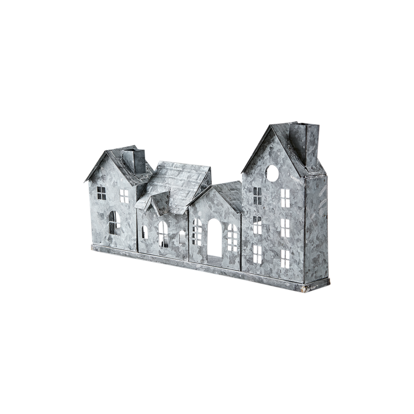 FENIX Ljuslykta hus, Grå/vit 37x20 cm