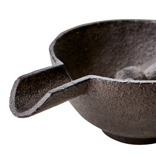 FREJ Mortel dekoration L, Brun/svart