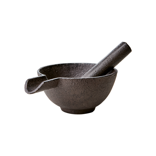 FREJ Mortel dekoration L, Brun/svart