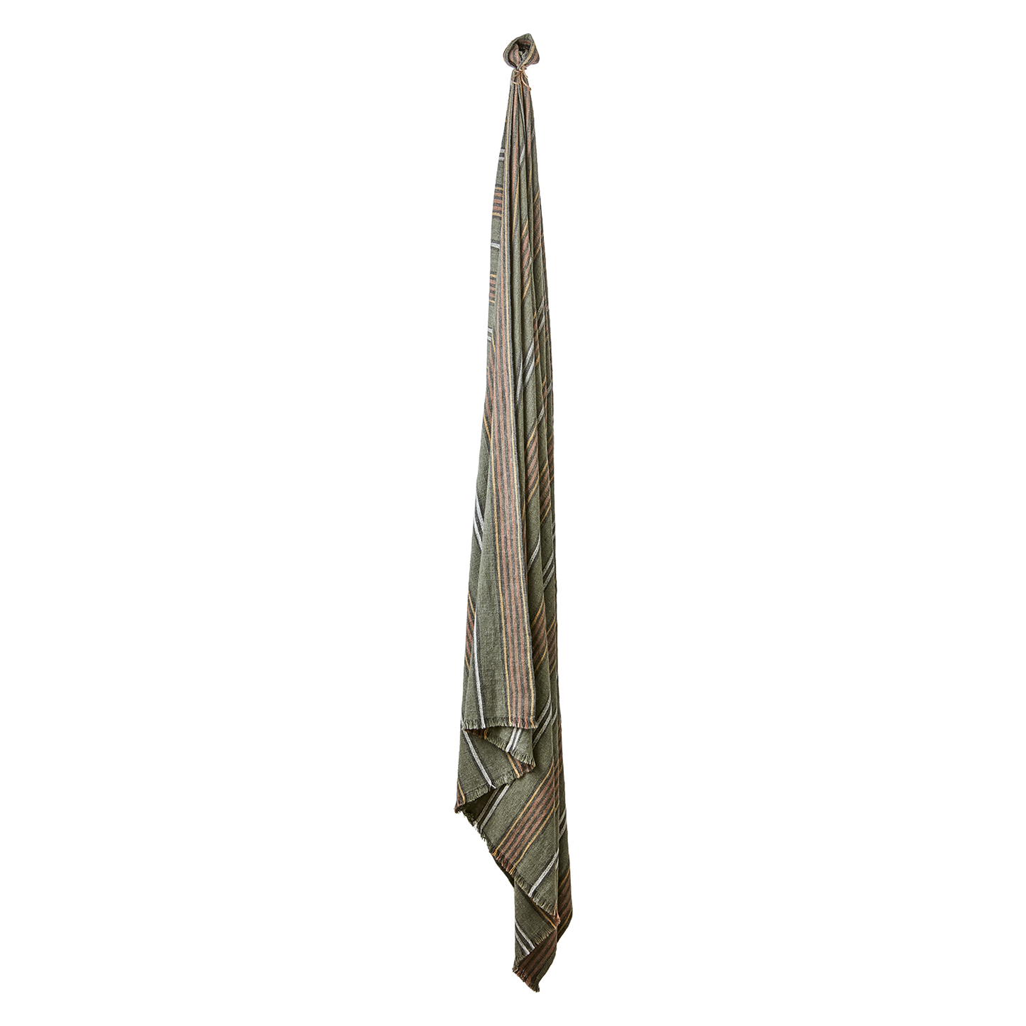 HILDA Filt/duk, Grön/rostbrun/vit/gul 350cm x 140cm