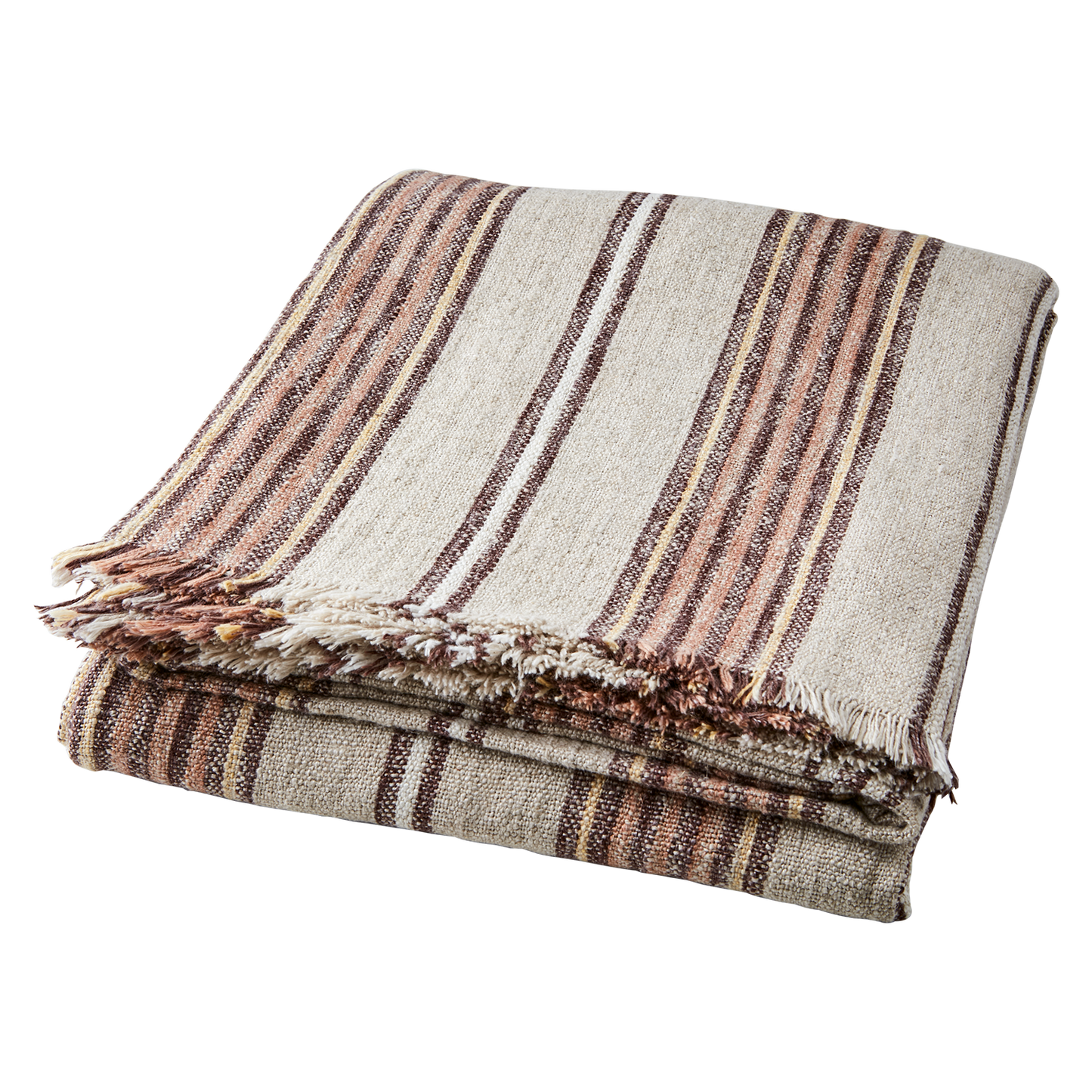 HILDA Filt/duk, Natur/brun/rosa/gul 350cm x 140cm