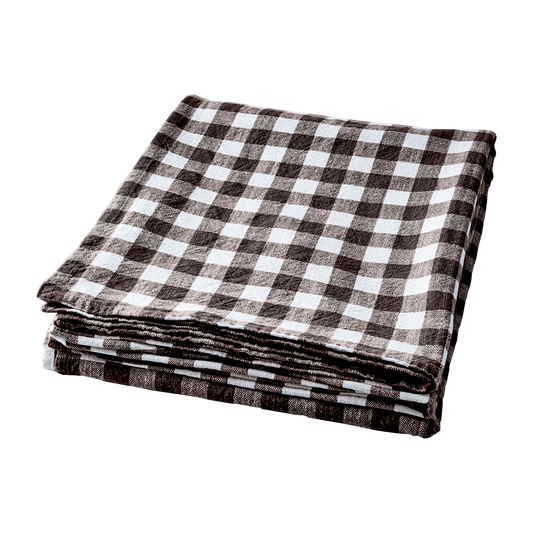 INGRID Bordsduk, Brun/elfenben 250cmx150cm