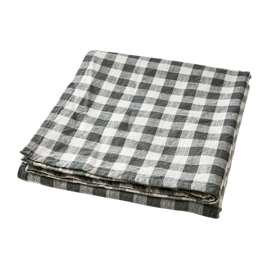 INGRID Bordsduk, Grön/elfenben