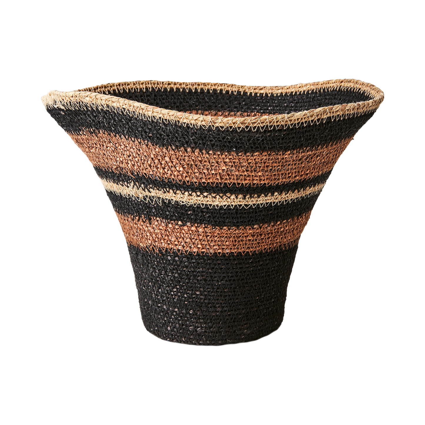 MADIBA Korg, set om 3, Svart/brun/beige