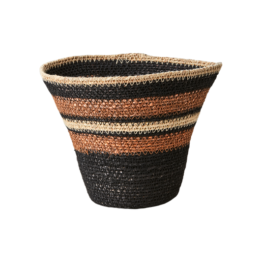 MADIBA Korg, set om 3, Svart/brun/beige