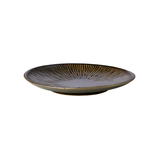 MATTEO Tallrik, Mörkbrun Set om 6