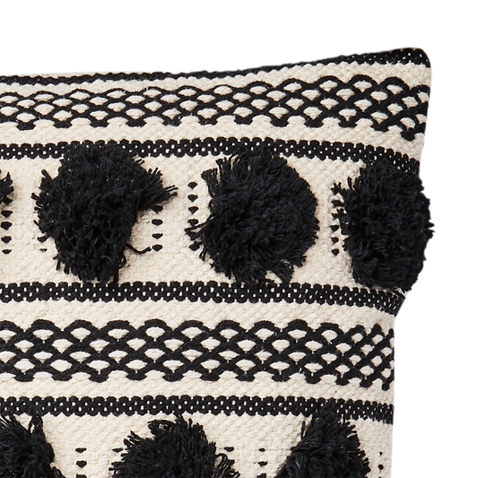 MINNA Kuddfodral, Svart/elfenben