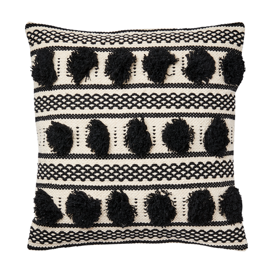 MINNA Kuddfodral, Svart/elfenben