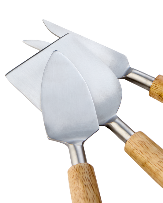 NICO Ostkniv, set om 3, Natur/silverfärgad