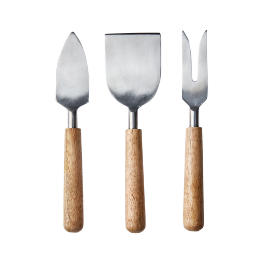 NICO Ostkniv, set om 3, Natur/silverfärgad