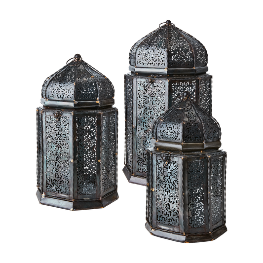 ORYX Lykta, set om 3, Svart