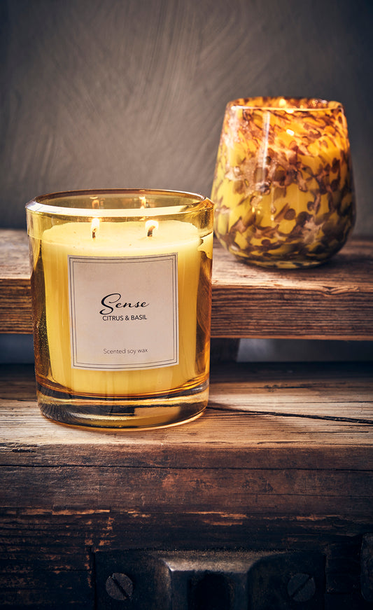 SENSE Doftljus Citrus & basil, Gul