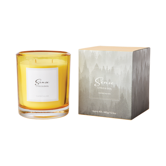 SENSE Doftljus Citrus & basil, Gul