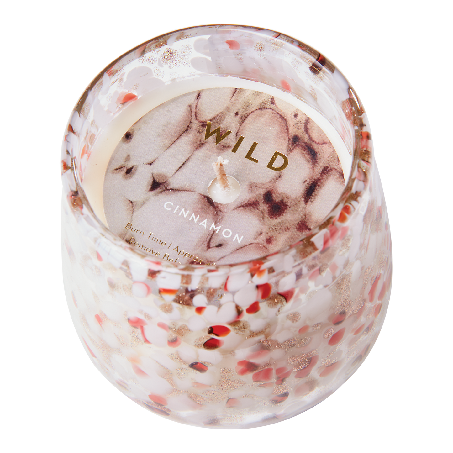 WILD Doftljus Cinnamon, Vit/röd