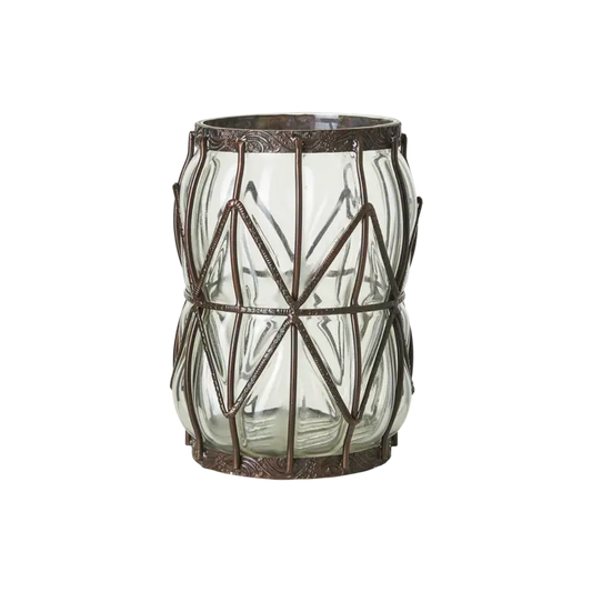 BELLE Vas, Klar/brun Ø12/15xH21 cm