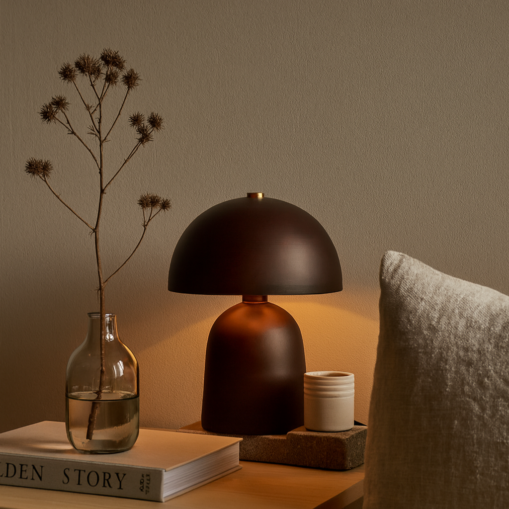 FUNGI Bordslampa S, Brun