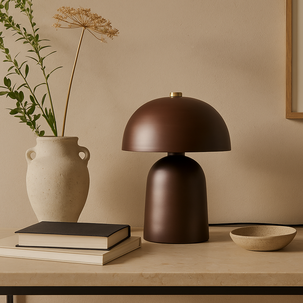 FUNGI Bordslampa S, Brun