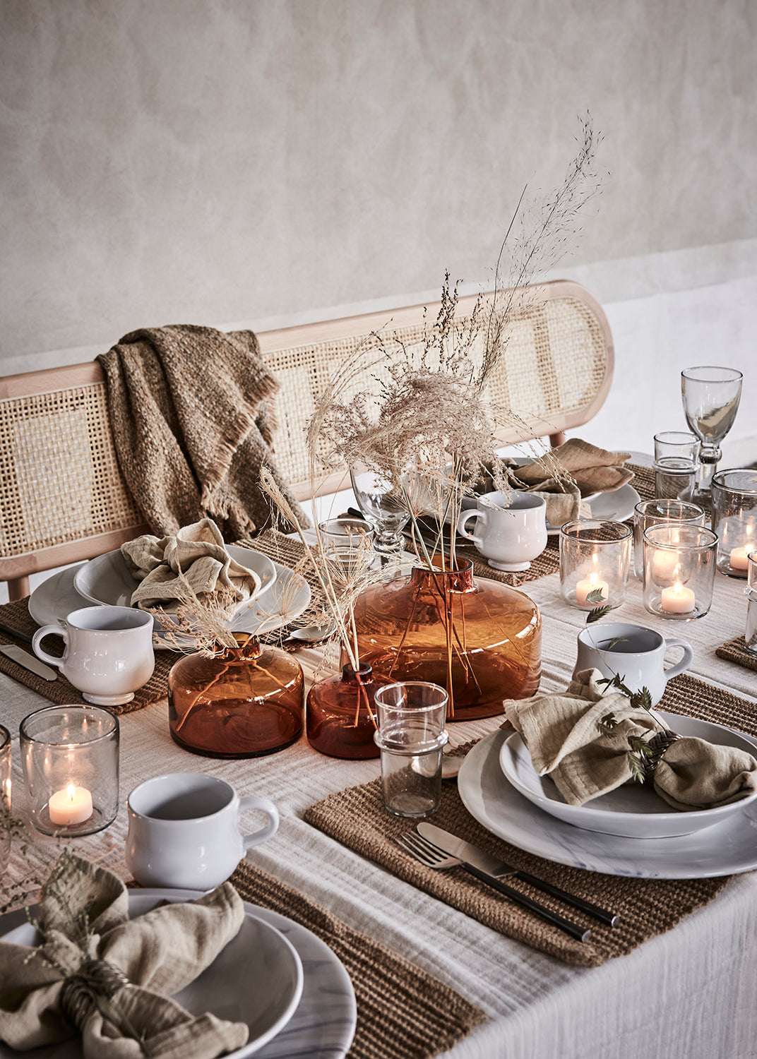 AMELIA Tallrik, Marmorerad 4-Pack 31 cm