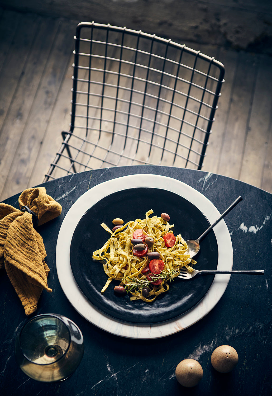 AMELIA Tallrik, Marmorerad 4-Pack 37 cm