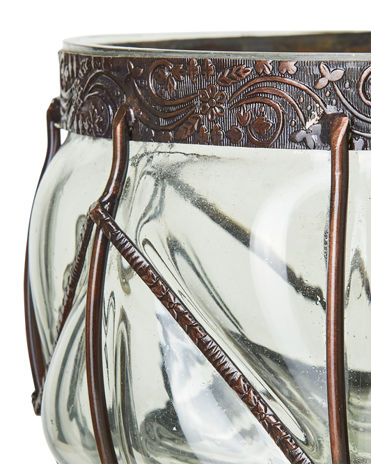 BELLE Vas, Klar/brun Ø21xH13 cm