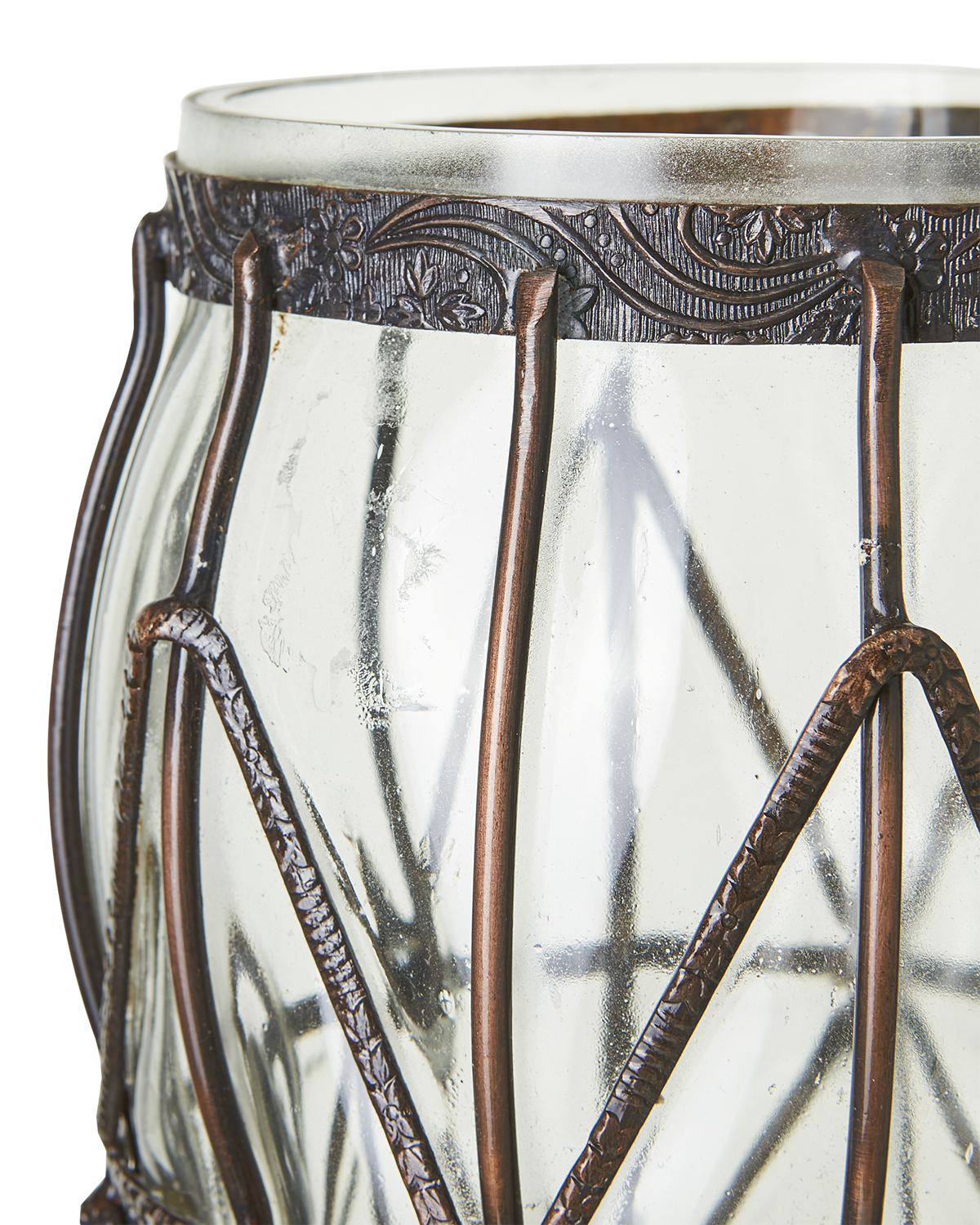 BELLE Vas, Klar/brun  Ø12/16xH34 cm