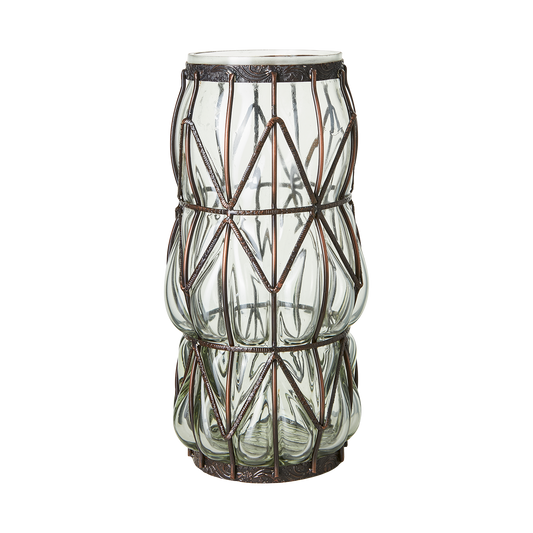 BELLE Vas, Klar/brun  Ø12/16xH34 cm