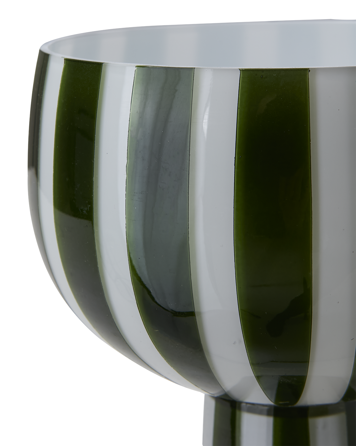 CIRCUS Skål på fot, Mörkgrön/vit