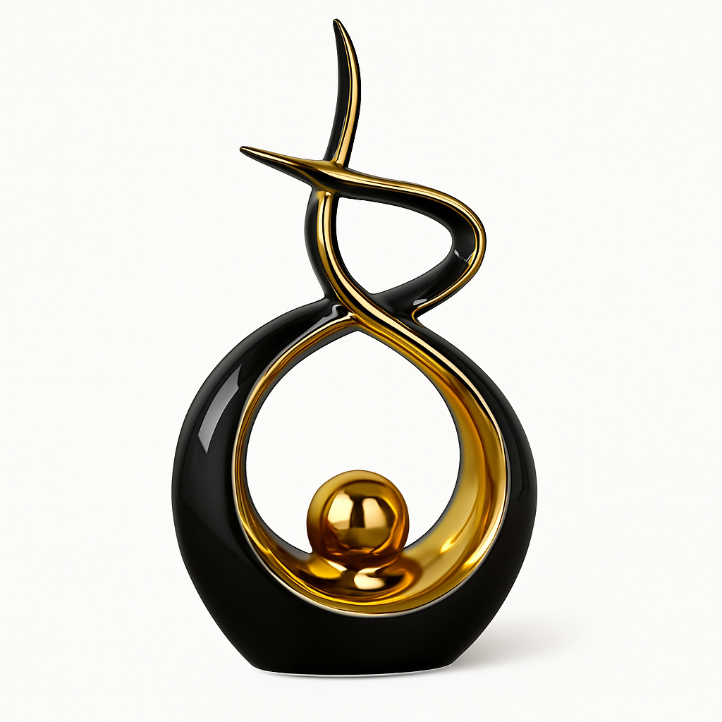 LIORA Skulptur i Keramik med Glansig Finish