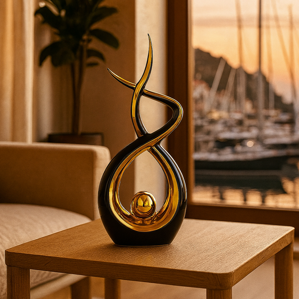 LIORA Skulptur i Keramik med Glansig Finish