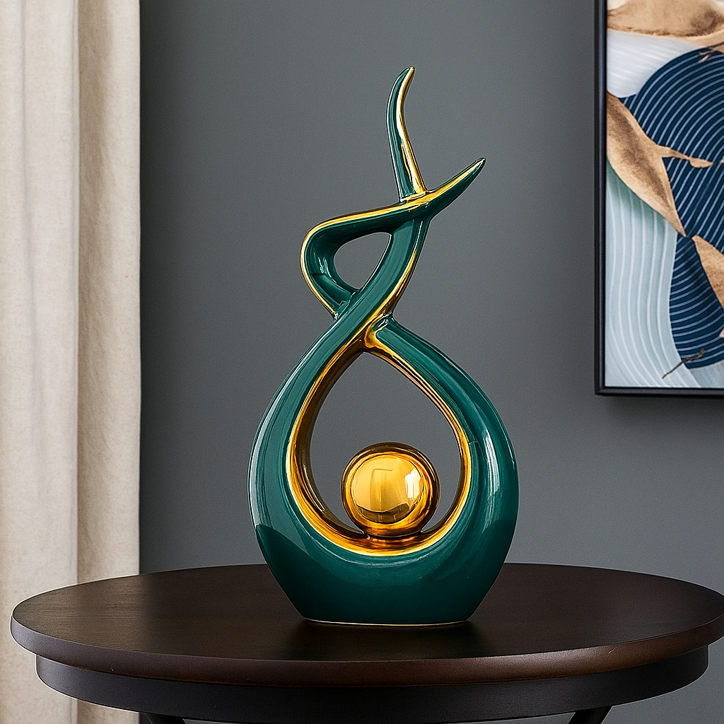 LIORA Skulptur i Keramik med Glansig Finish