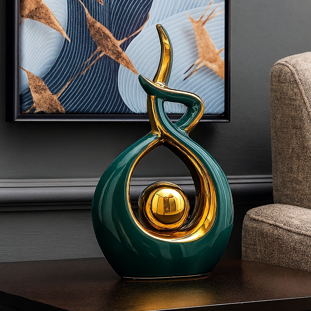 LIORA Skulptur i Keramik med Glansig Finish