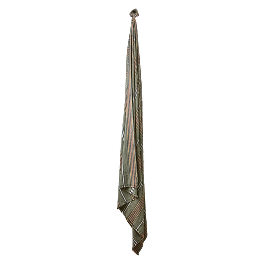HILDA Filt/duk, Grön/rostbrun/vit/gul 350cm x 140cm