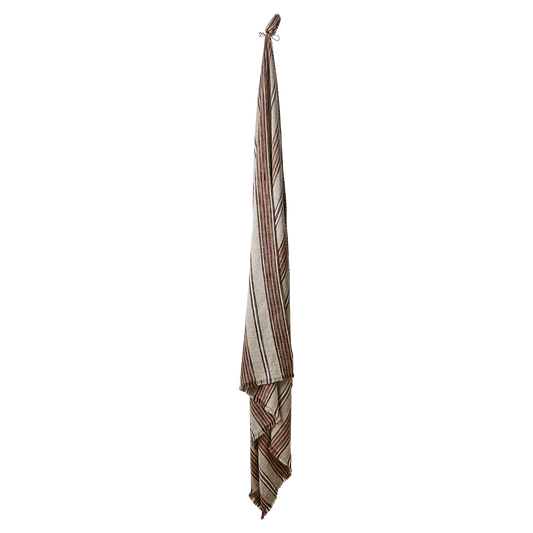 HILDA Filt/duk, Natur/brun/rosa/gul 350cm x 140cm