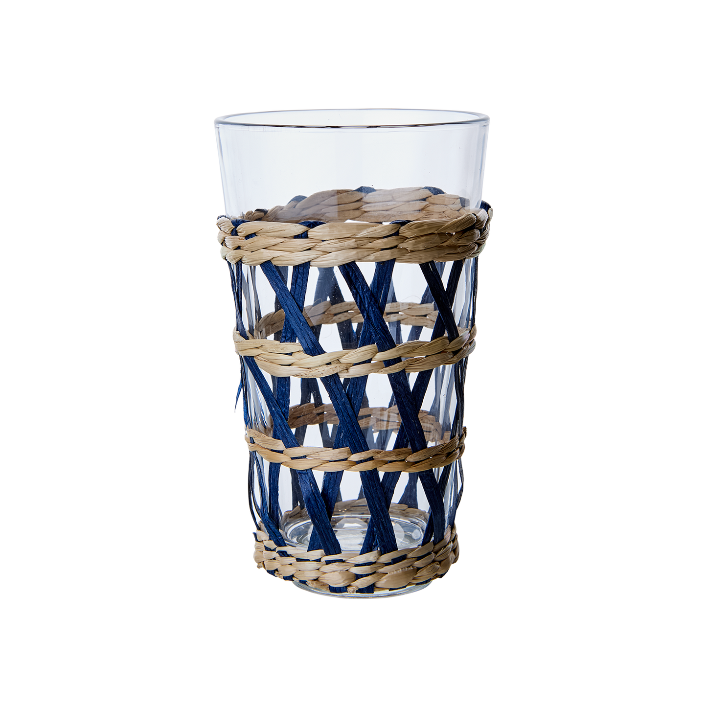 JILL Glas med överdrag, Klar/blå/natur