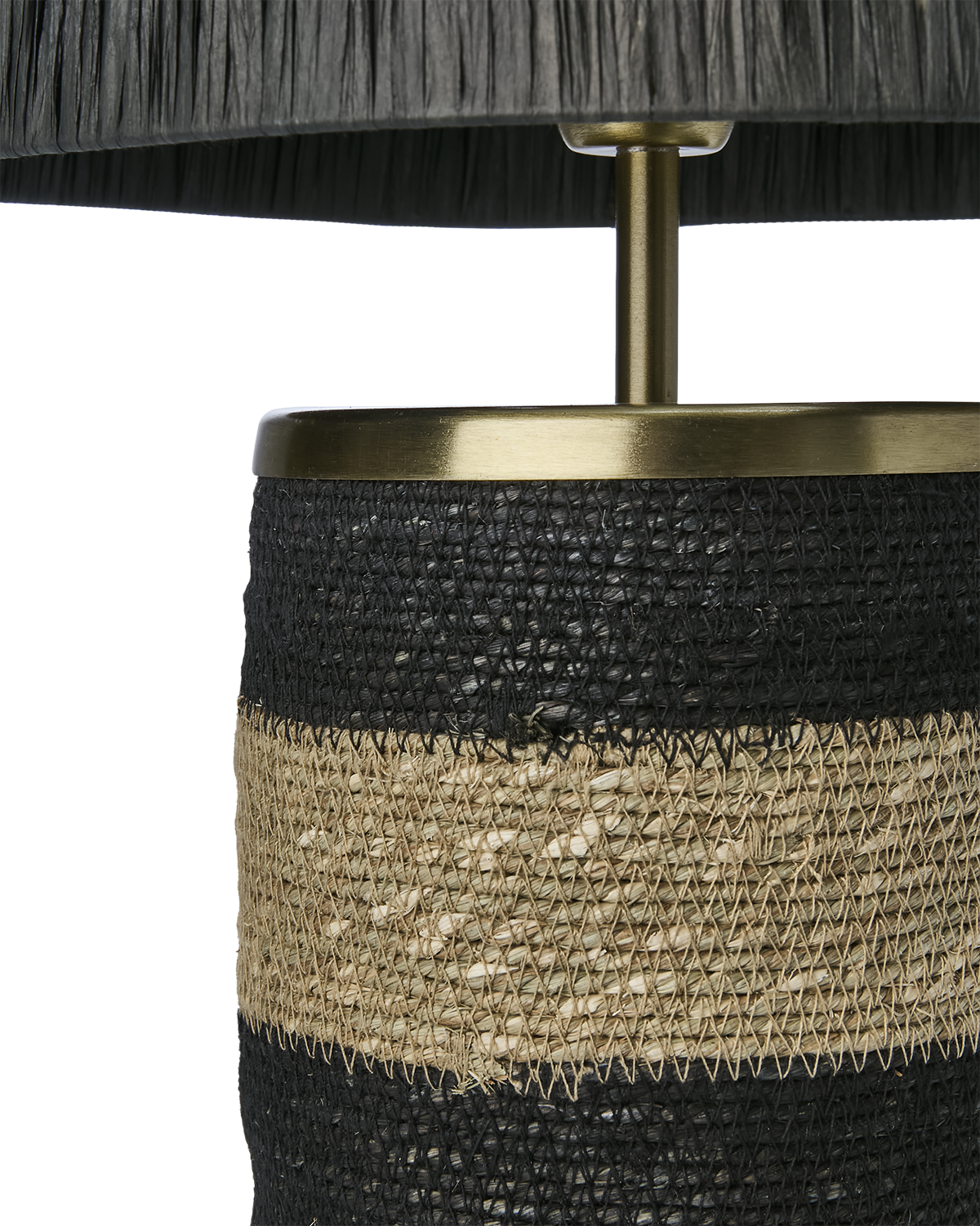 LANDO Bordslampa, Svart/natur