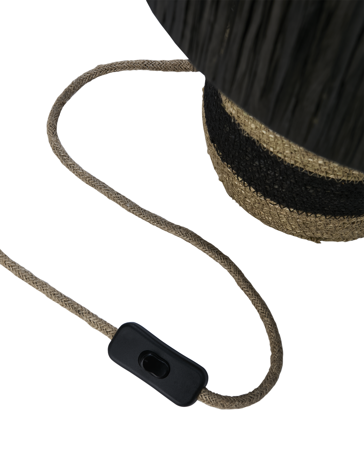 LANDO Bordslampa, Svart/natur