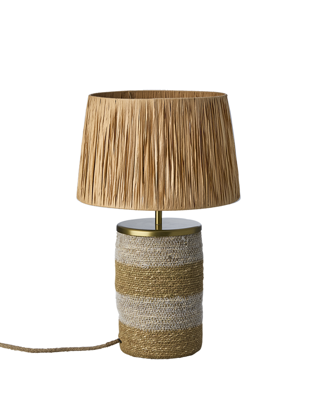 LANDO Bordslampa, Vit/natur