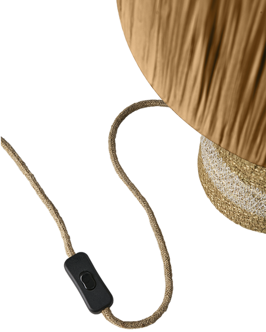 LANDO Bordslampa, Vit/natur