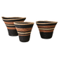MADIBA Korg, set om 3, Svart/brun/beige