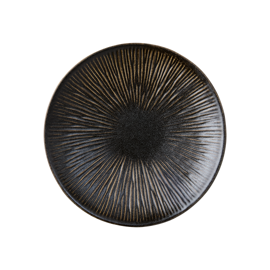 MATTEO Tallrik, Mörkbrun Set om 6