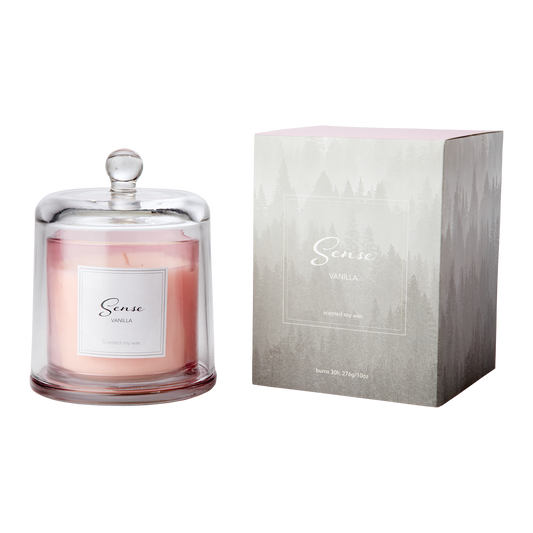 SENSE Doftljus med kupa Vanilla, Ljusrosa