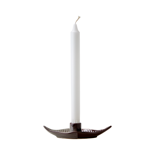 VILLE Ljusstake, Brun/elfenben 6-Pack